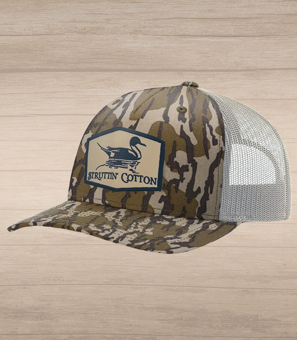 Pintail Patch Snap Back Trucker Hat - Bottomlands/Khaki