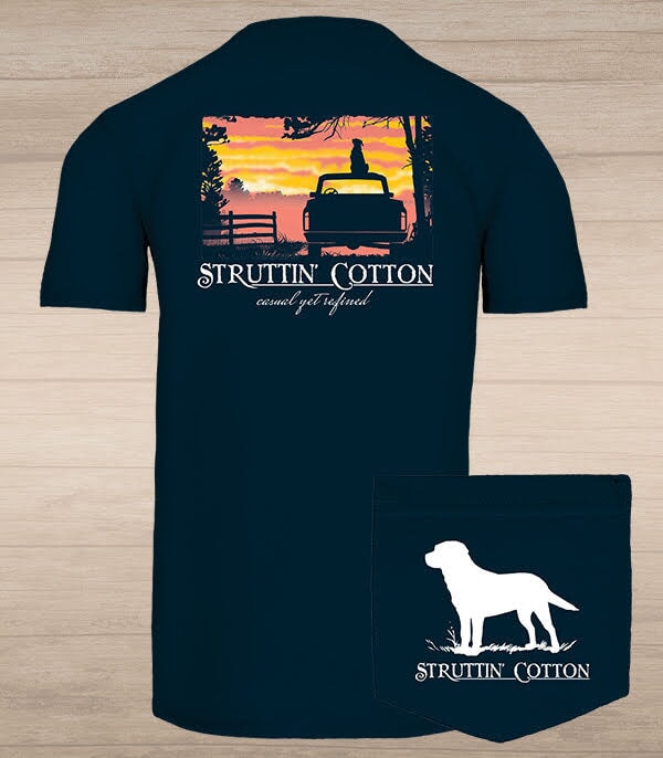 Dog Sunset View T-Shirt-Struttin Cotton