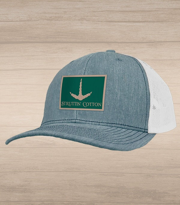 Turkey Track Patch Snap Back Trucker – Heather Grey/White