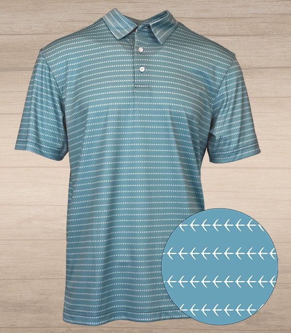 Turkey Track Stripe Performance Polo – Beachwash