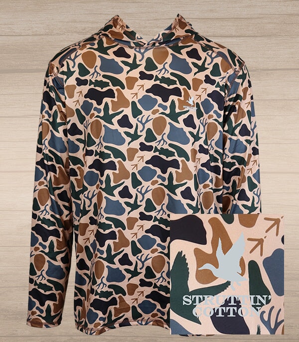 Standout Camo - Performance Lightweight Hoodie-Struttin Cotton