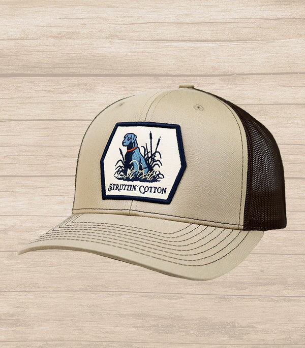 Lab Patch Snap Back Trucker - Khaki/Coffee-Struttin Cotton