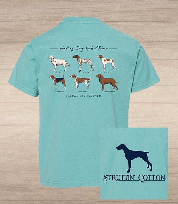 Youth Hunting Dog Hall of Fame T-Shirt-Struttin Cotton