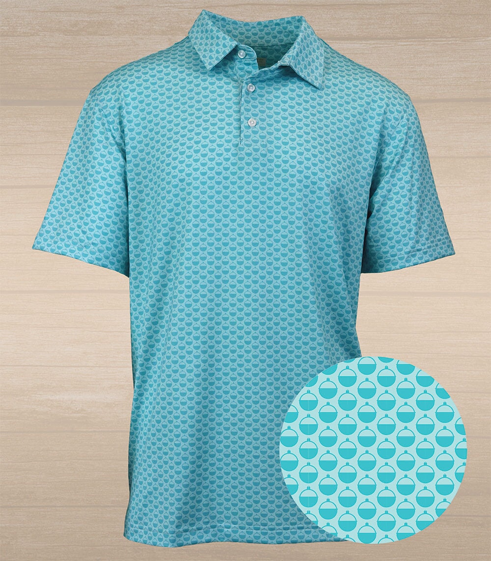 Bobbers Performance Polo – Cayman Aqua