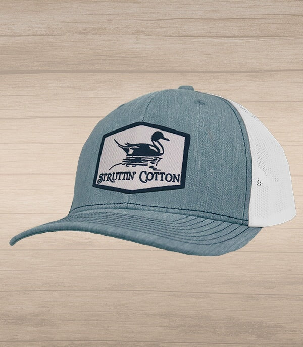 Pintail Patch Snap Back Trucker - Heather Grey/White