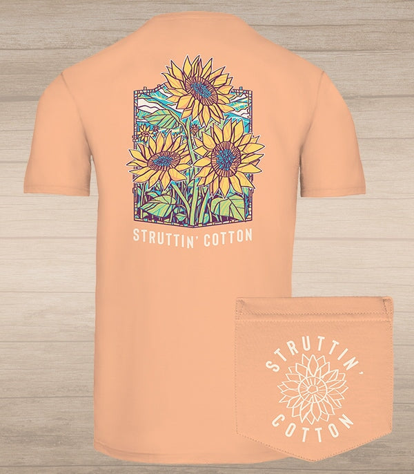 tshirt with sunflower graphic