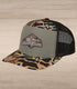 Diamond Buck Patch Snap Back Trucker - 7 Panel Standout Camo-Struttin Cotton