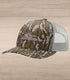 Diamond Buck Patch Snap Back Trucker - Bottomlands Camo/Khaki-Struttin Cotton