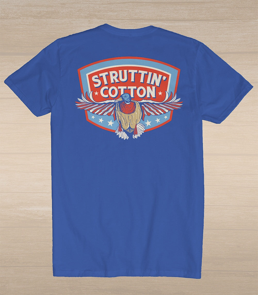 Patriotic Mallard T-Shirt - Nautical Blue