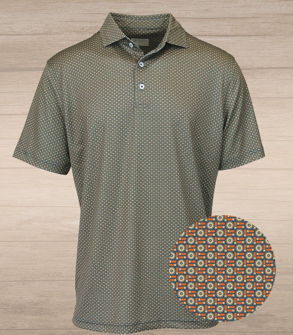 Shell &amp; Brass Performance Polo – Navy &amp; Brass