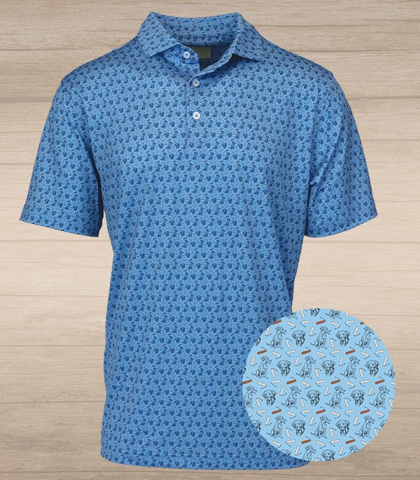 Training Day Performance Polo – Coastal Blue