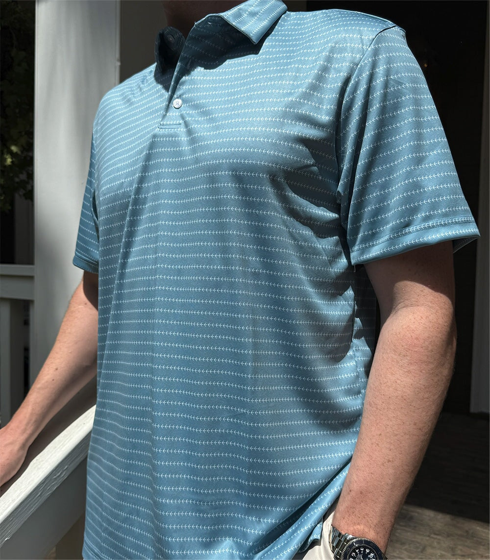 Turkey Track Stripe Performance Polo – Beachwash