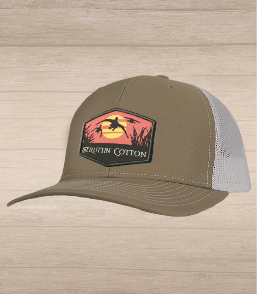Evening Airshow Patch Snap Back Trucker - Khaki/White