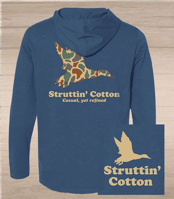 long sleeve hoodie tee with a duck design
