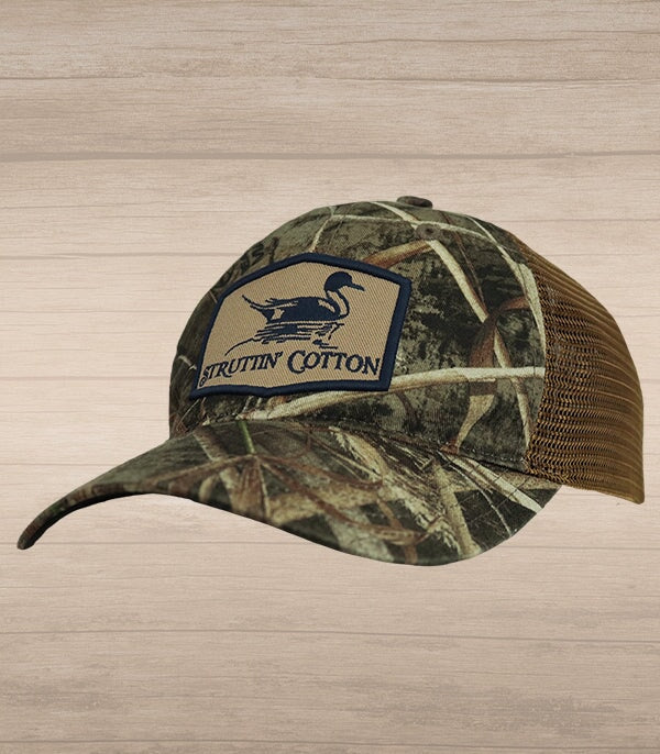 Pintail Patch Snap Back Unstructured Camo Trucker - Realtree Max 5/Buck
