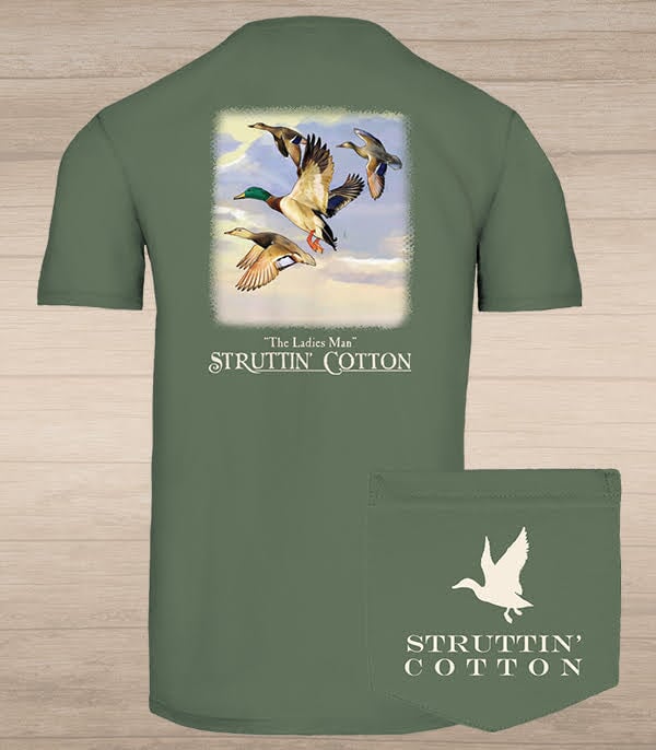graphic tshirt with flying ducks